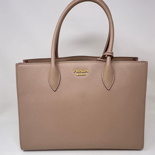 PRADA handbag leather Pink with black line  d B24-33