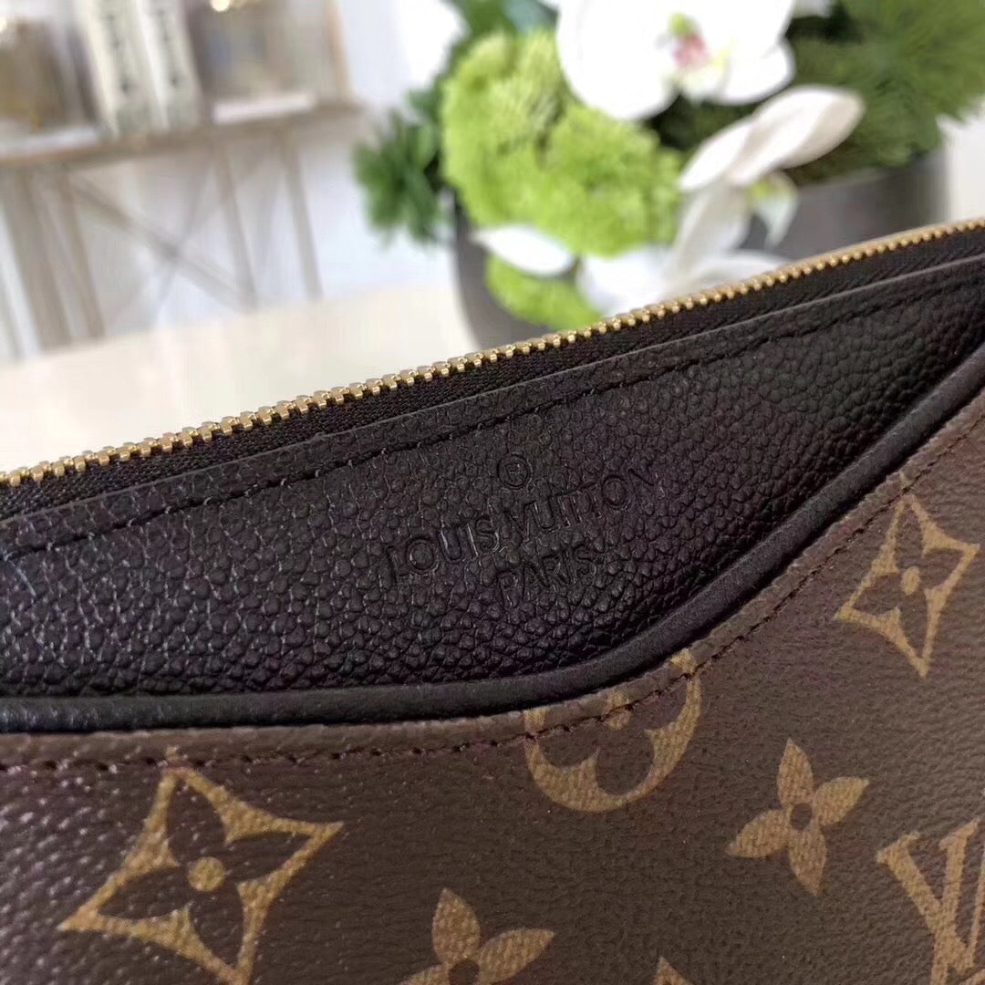 Top Quality Pallas Clutch Monogram Canvas Black For Women, WoHandbag, Shoulder And Crossbody Bags 8.3in/21cm Top Quality M44058
