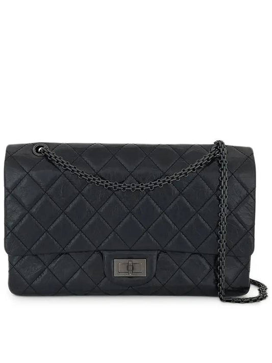 2 55   Maxi Black Monochrome Glossy Calf 5ET0045 Chanel