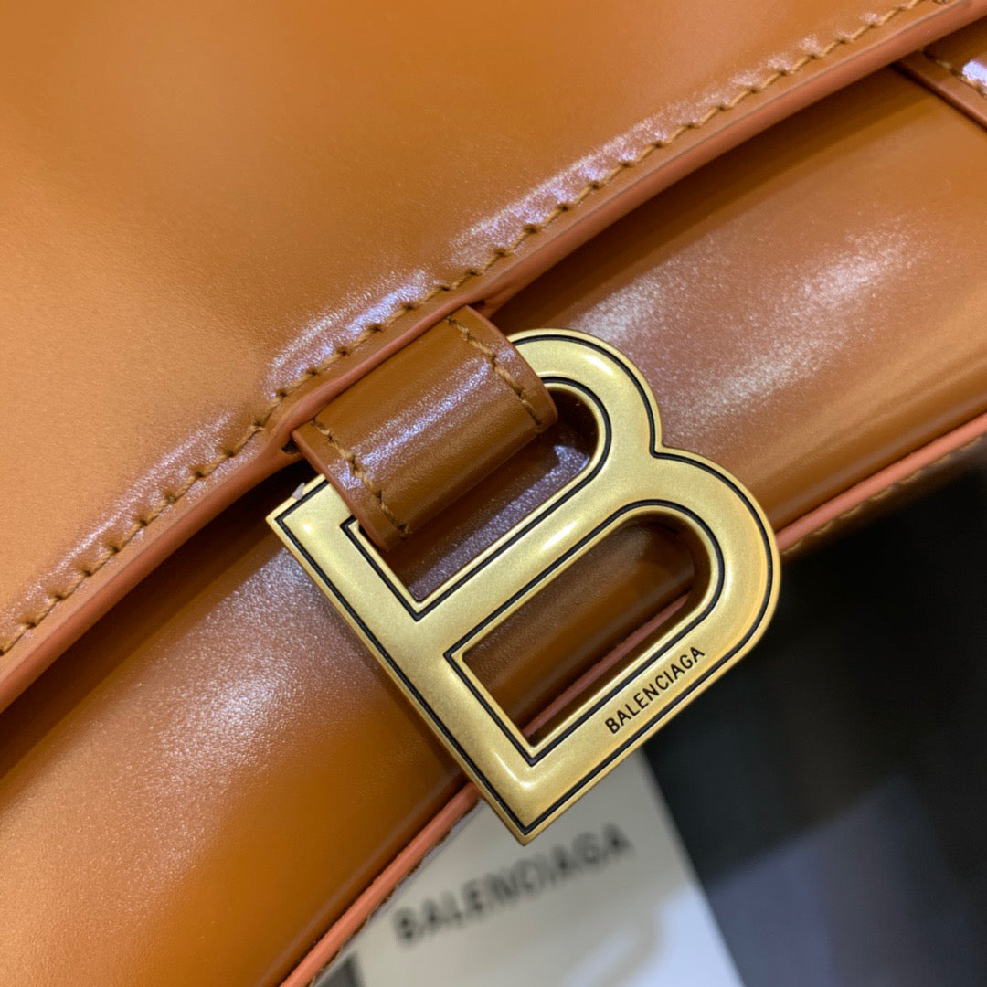Top Quality Hourglass Small Handbag In Brown, For Women,  Bags 9in/23cm