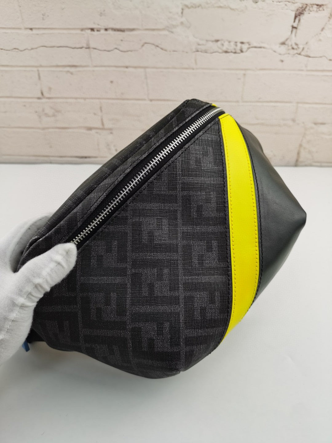 Top QualityTop Quality Belt Bag Grey/Yellow For Men, Men’s Bags 18.1in/46cm FF 7VA434A9XSF0R2A