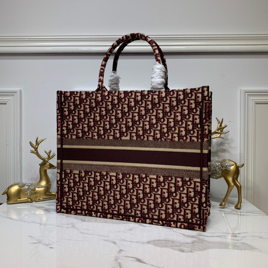 Top Quality Large Book Tote Brown For Women 16.5in/42cm CD M1286ZRIW