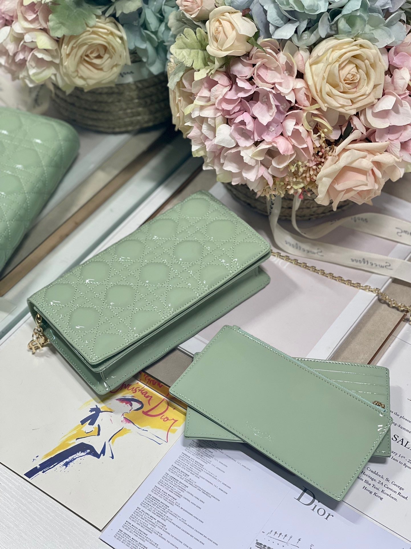 Top Quality Lady Pouch Seafoam, For Women, Womens Handbags 8.5in/21.5cm CD