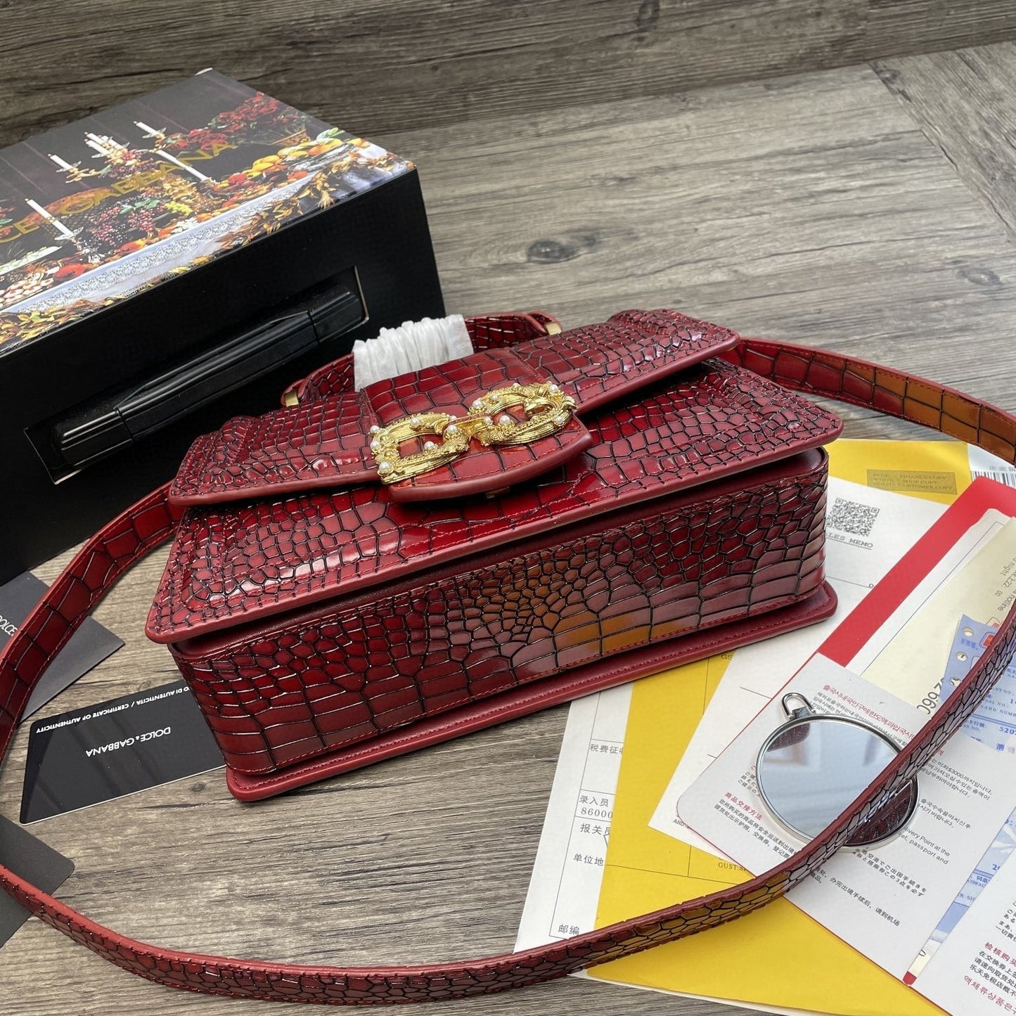 Top Quality Print Top Quality Girls BagÂ Burgundy For Women 10.6in/27cm Top Quality
