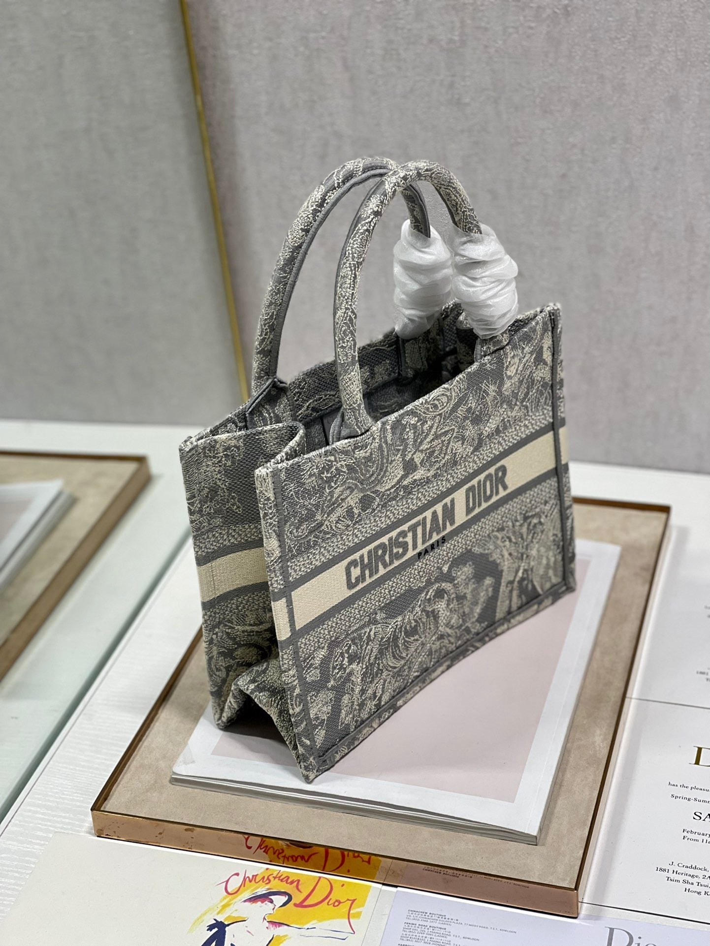 Top Quality Small Book Tote Grey, For Women, Womens Handbags 26.5cm/10.5in CD