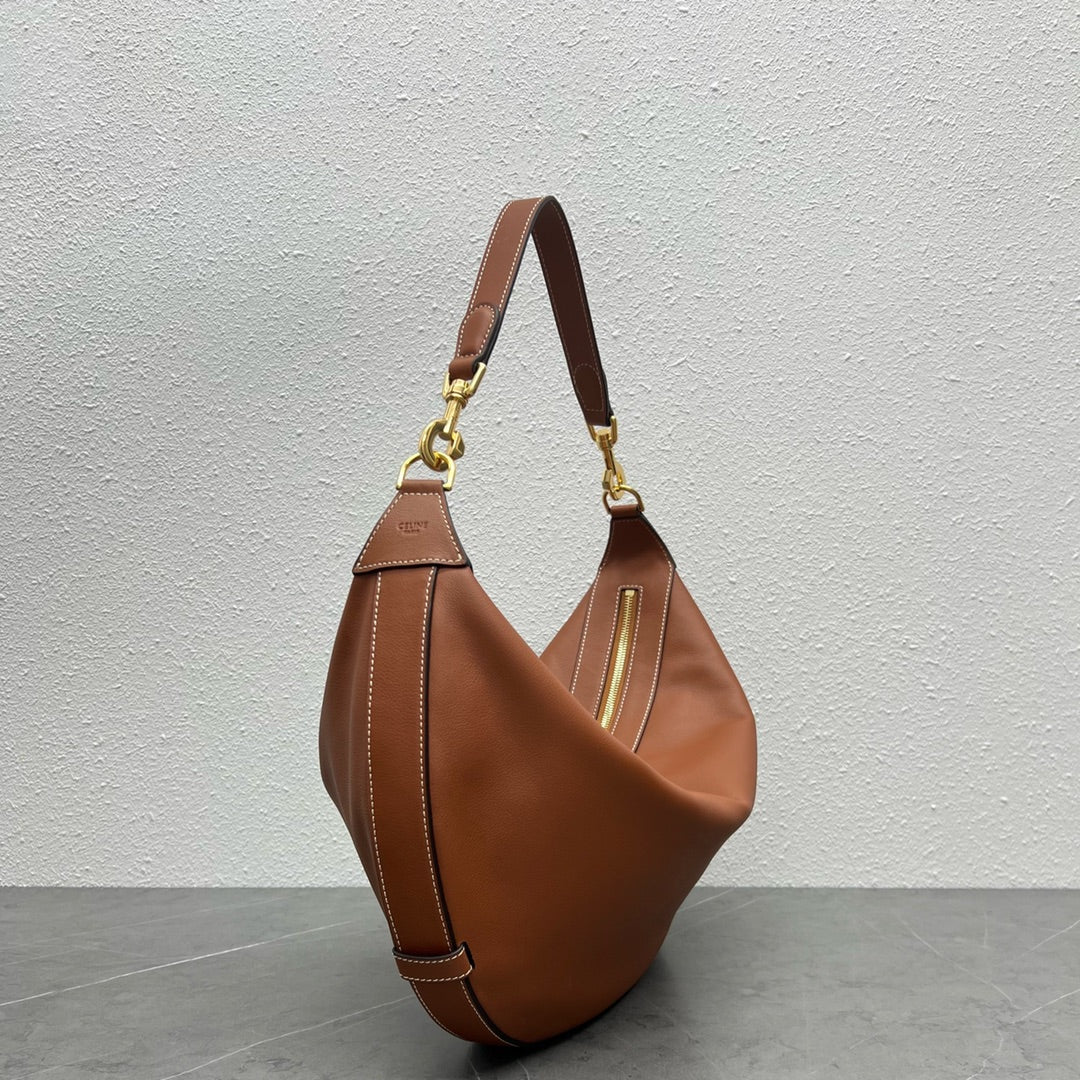 Top Quality MeTop Qualityum Leandre Bag In Supple Brown For Women 14in/35cm 197263DV7.04LU