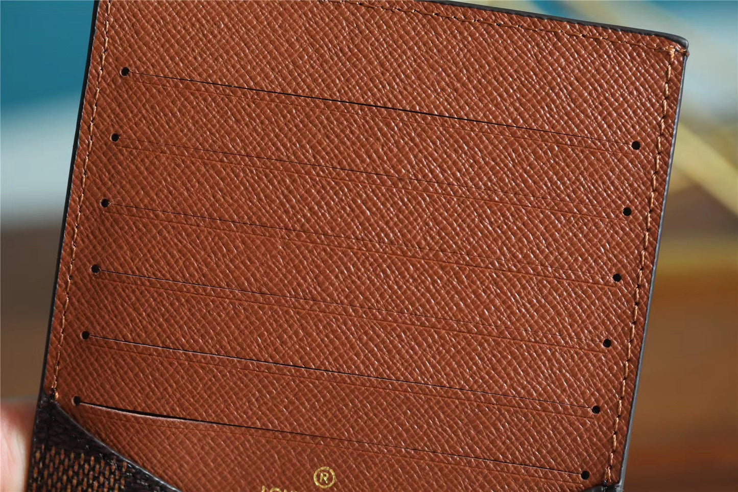 Top Quality ID Card Holder Damier Graphite Canvas Brown For Men, Wallet 13cm Top Quality N60378