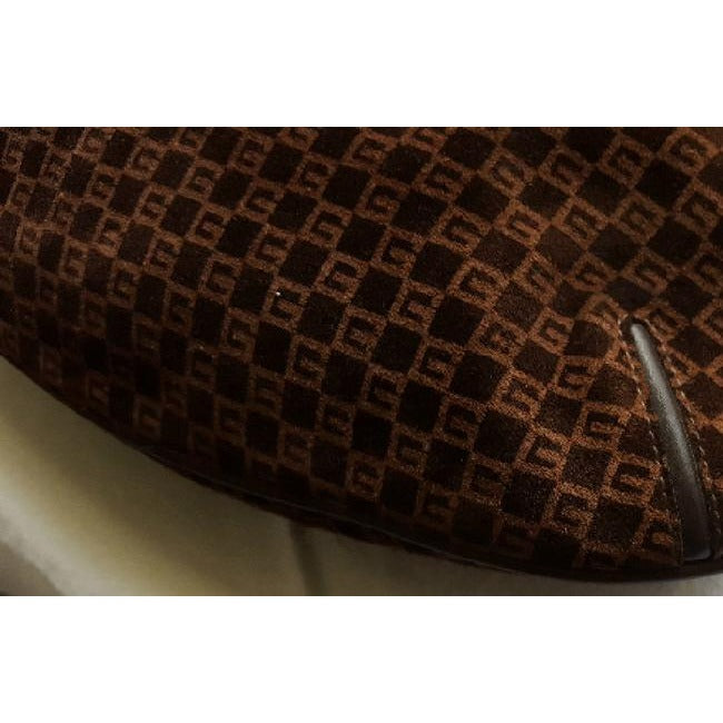 Gucci   Brown Leather And Gg Leather Hobo Bag