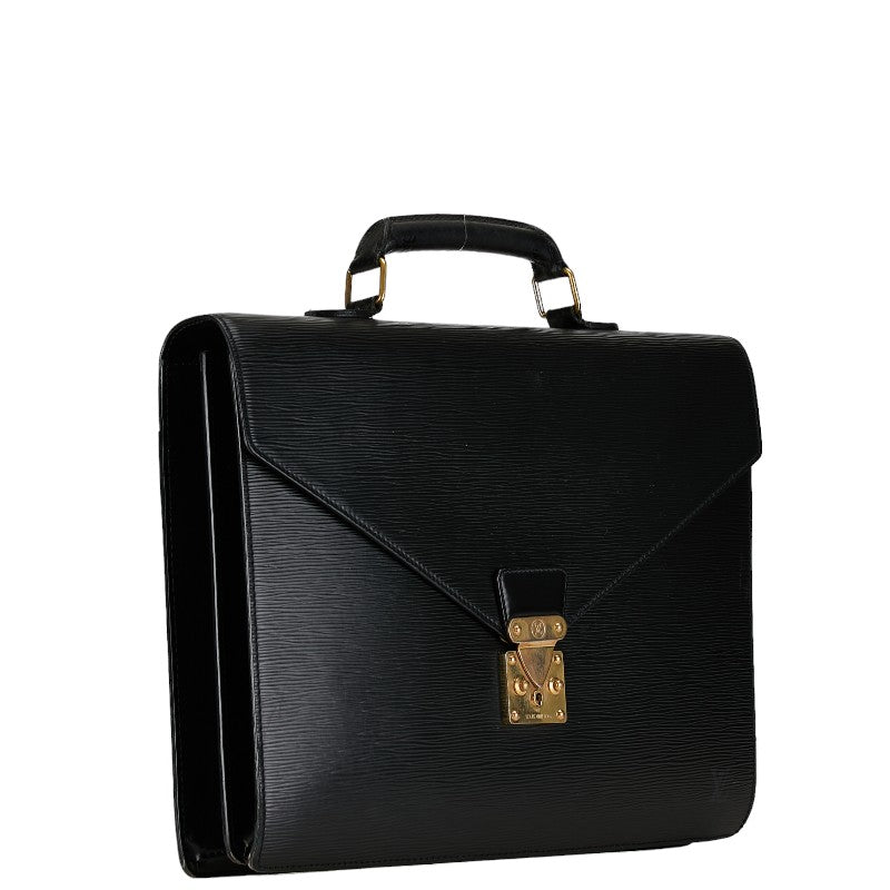 Louis Vuitton Epi Celebrity Concierge Business Bag Briefcase Paper Bag M54422 Black Leather  Louis Vuitton