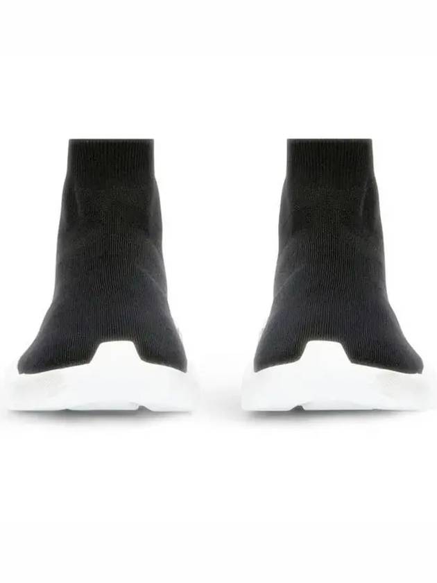 Luxury Balenciaga Trending 2025 Speed 2.0 Graffiti Knit High Top Sneakers Black