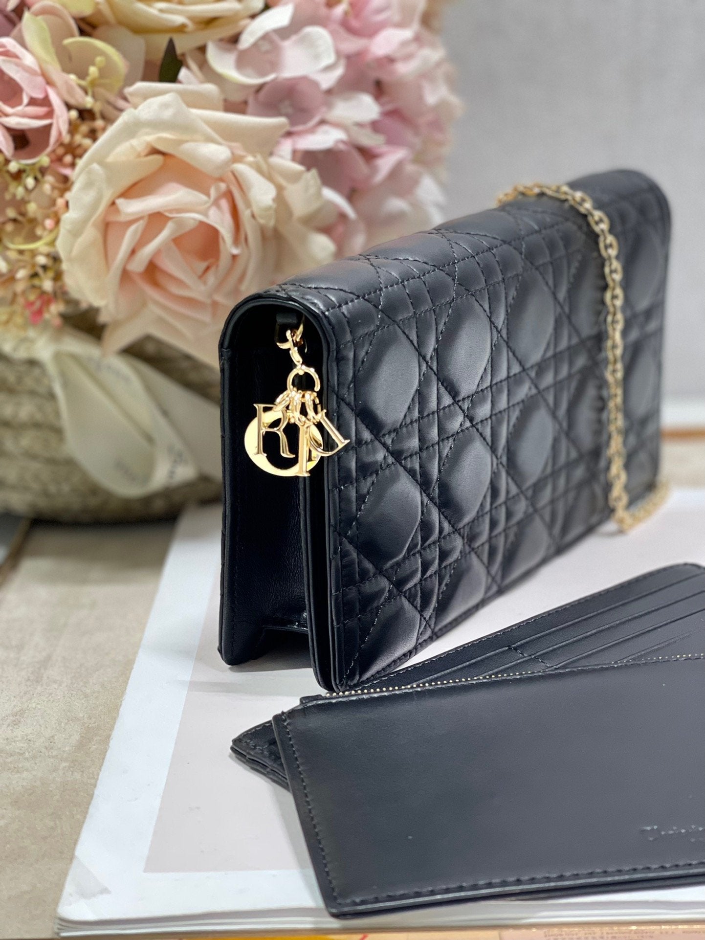 Top Quality Lady Pouch Black, For Women, Womens Handbags 8.5in/21.5cm CD S0204SLOI_M989