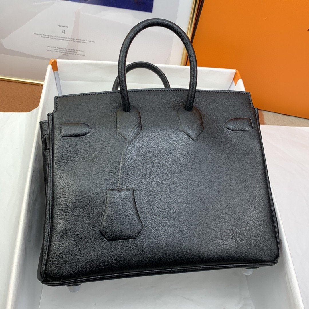 Top Quality Etoupe Shadow Birkin Black For Women 10in/25cm