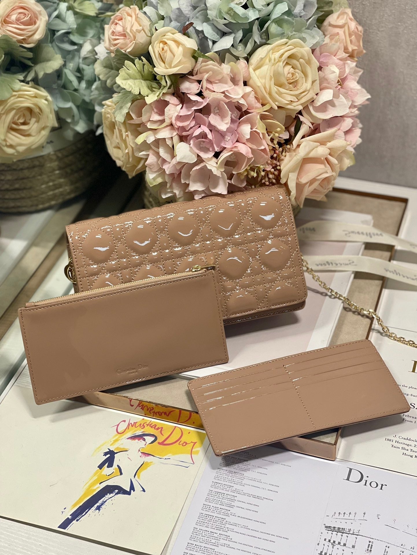 Top Quality Lady Pouch Beige, For Women, Womens Handbags 8.5in/21.5cm CD S0204OVRB_M45M