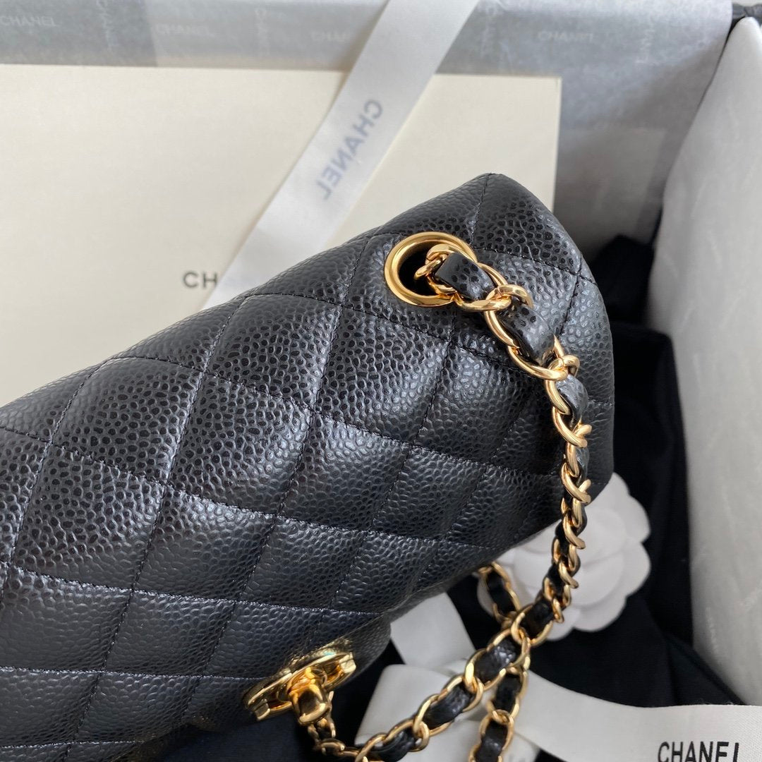 CHLMini Classic Handbag Black For Women 6.7in/17cm
