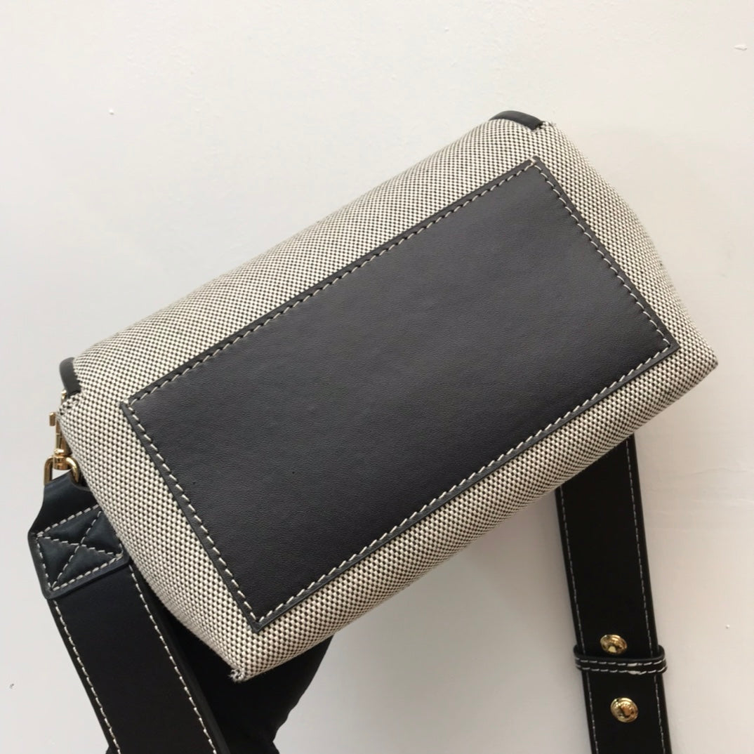Top Quality Horseferry Print Cotton Canvas Small Crossbody Bag For Women, Bags 7.1in/18cm