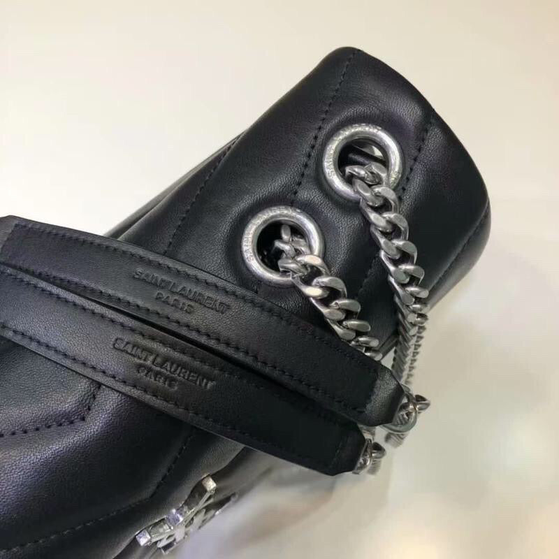Top Quality Loulou Small Chain Bag In Matelassé "Y" Black For Women 9.8in/23cm YSL 494699DV7261000
