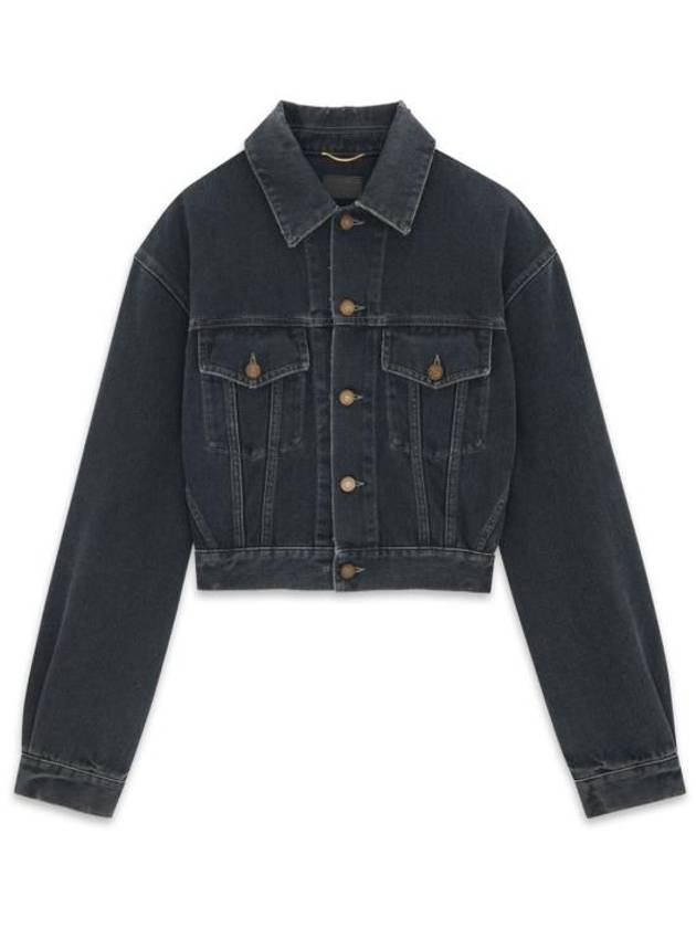 Luxury Saint Laurent Trending 2025 Neo 80s Denim Jacket Black