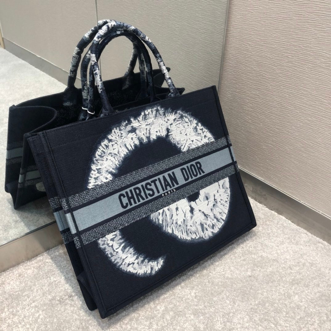 Top Quality Large Book Tote Black For Women 16.5in/42cm CD M1286ZRIW