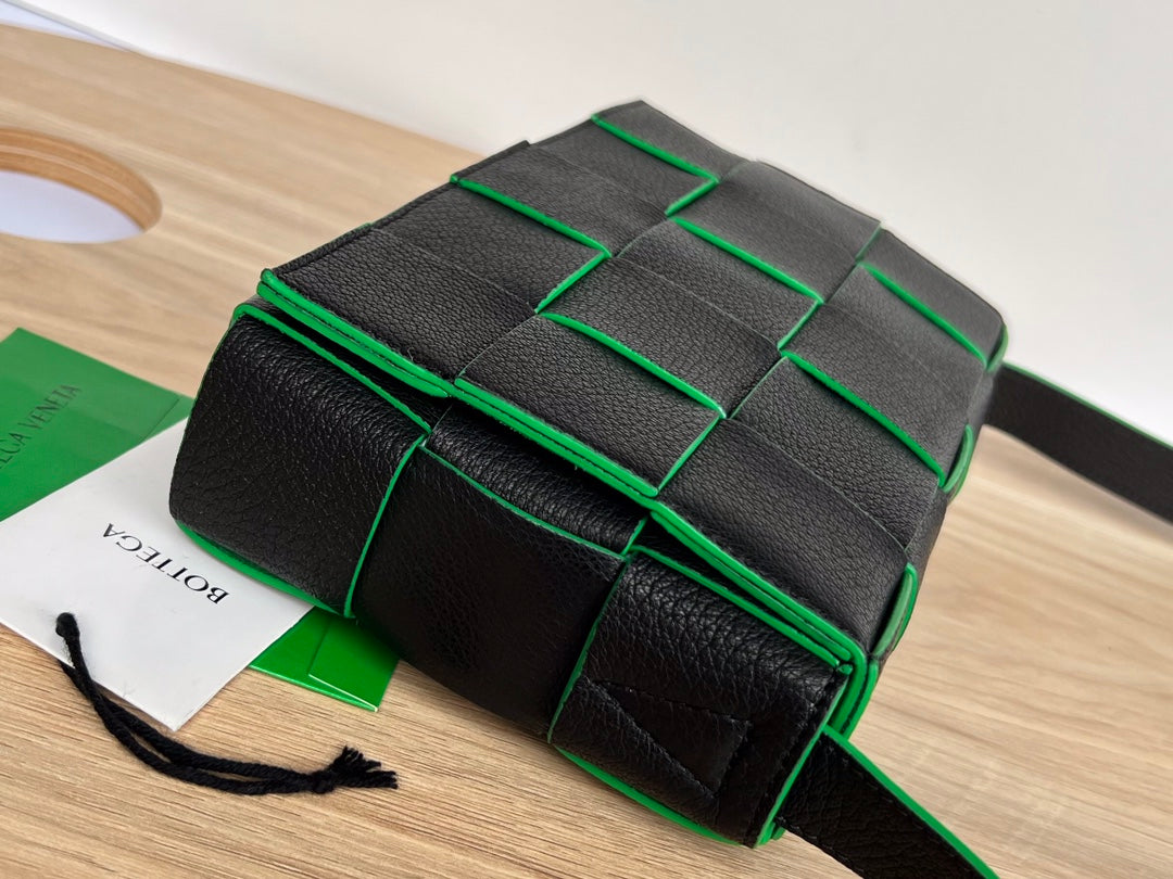 Top Quality Cassette Bag Black And Green, For Women, Bags 9.1in/23cm