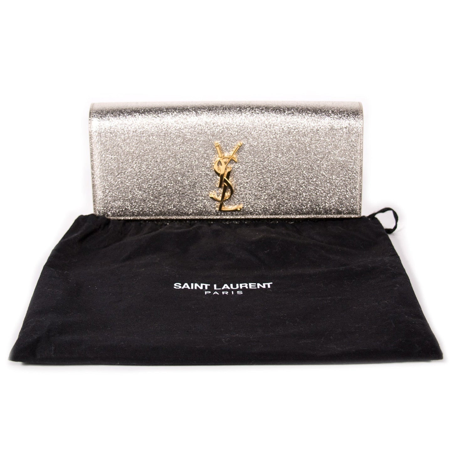 Saint Laurent Monogram Metallic Clutch