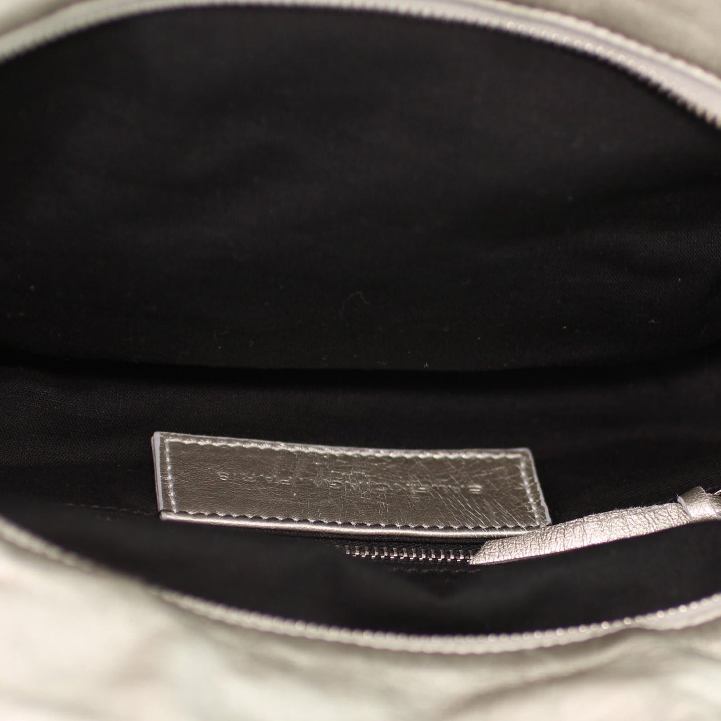 Balenciaga Metallic Leather Box Bag Silver