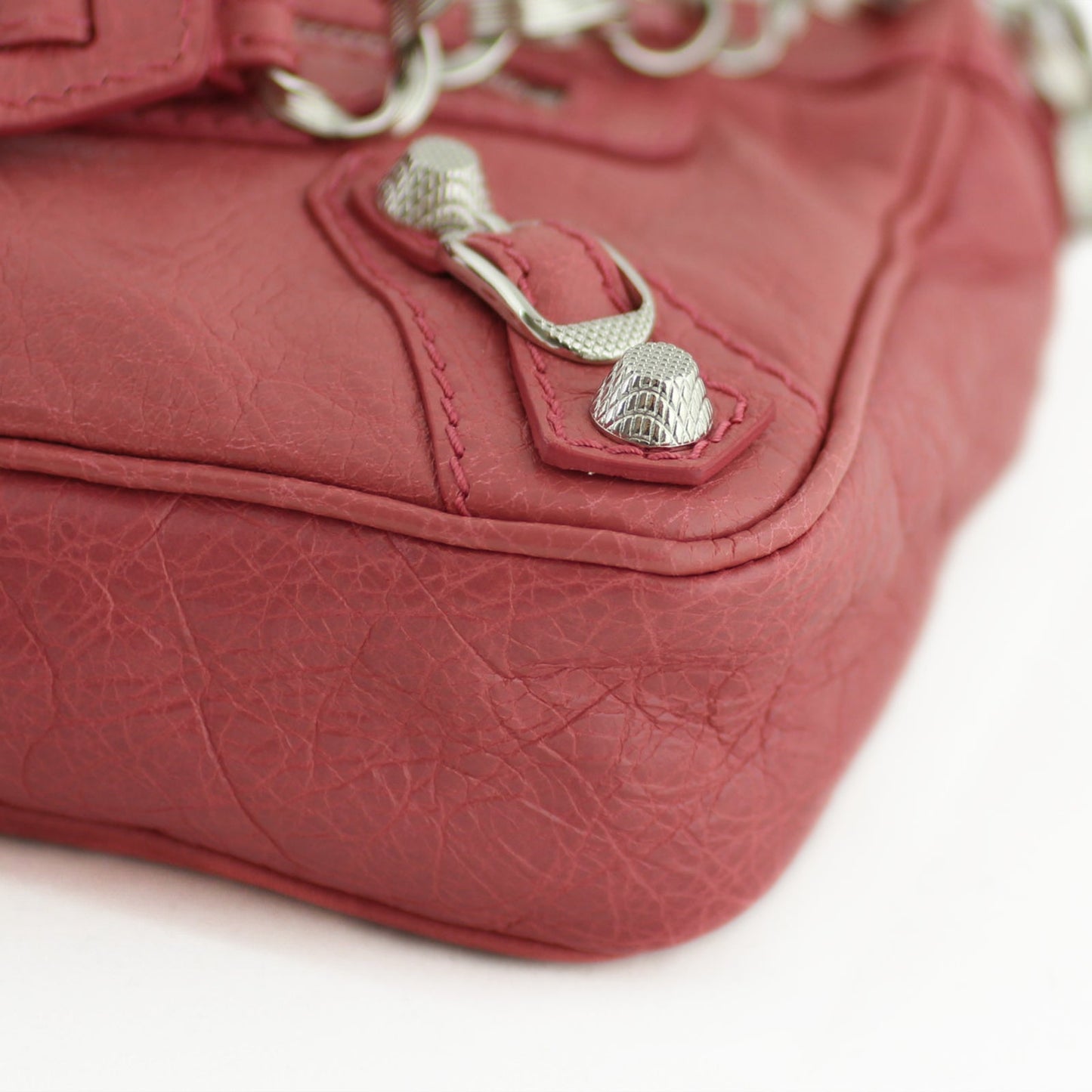 Balenciaga Agneau Giant 12 Silver Chain Shoulder Bag