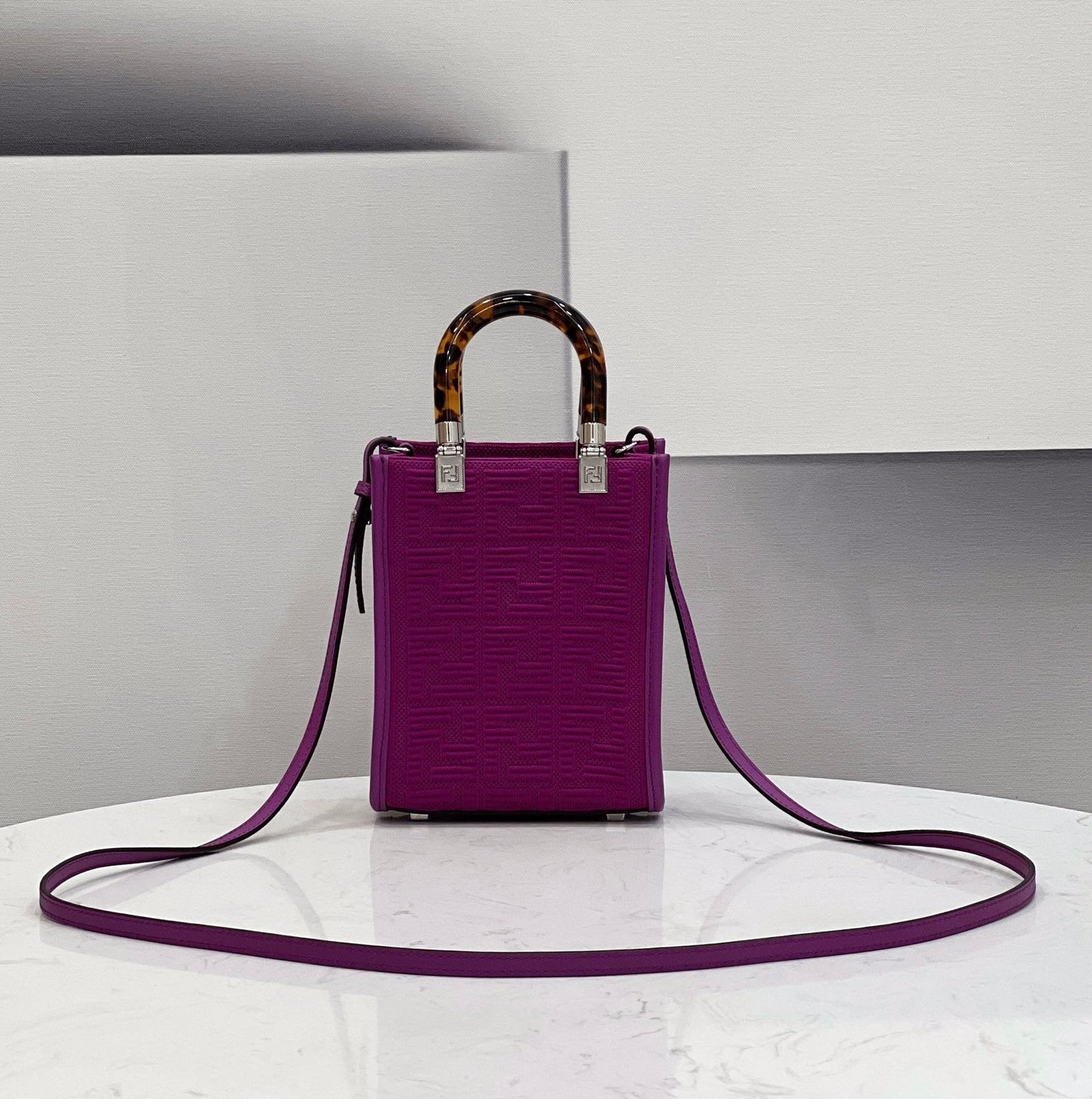 Top QualityTop Quality Mini Sunshine Shopper Purple For Women, Women’s Handbags, Shoulder And CrossBody Bags 7.1in/18cm FF 8BS051