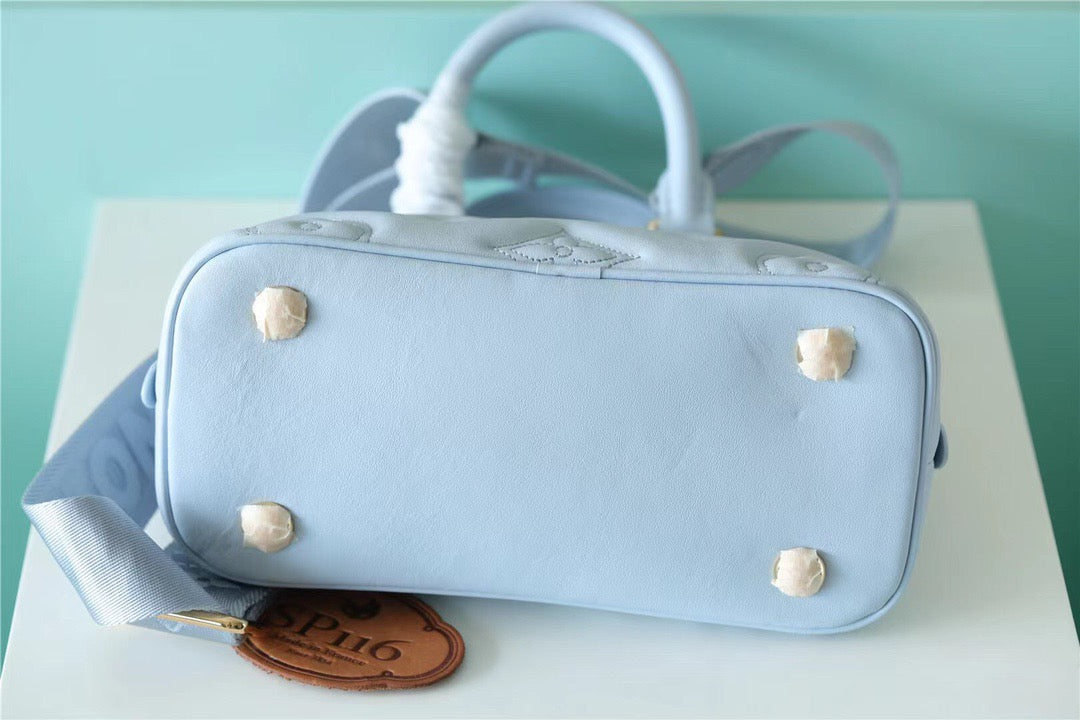 Top Quality Alma BB Bag Handbags,  Shoulder and Cross Body Bags For Women In Bleu Glacier Blue 9.6in/25cm Top Quality M59822