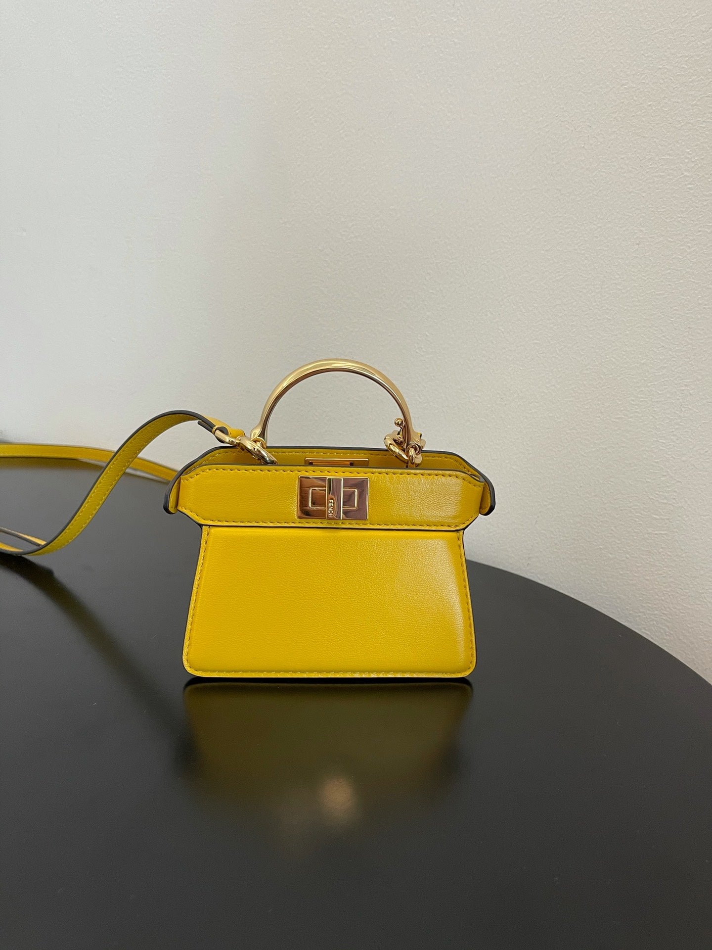 Top QualityTop Quality Peekaboo ISeeU Petite Yellow Micro Bag For Woman 11cm/4.5in