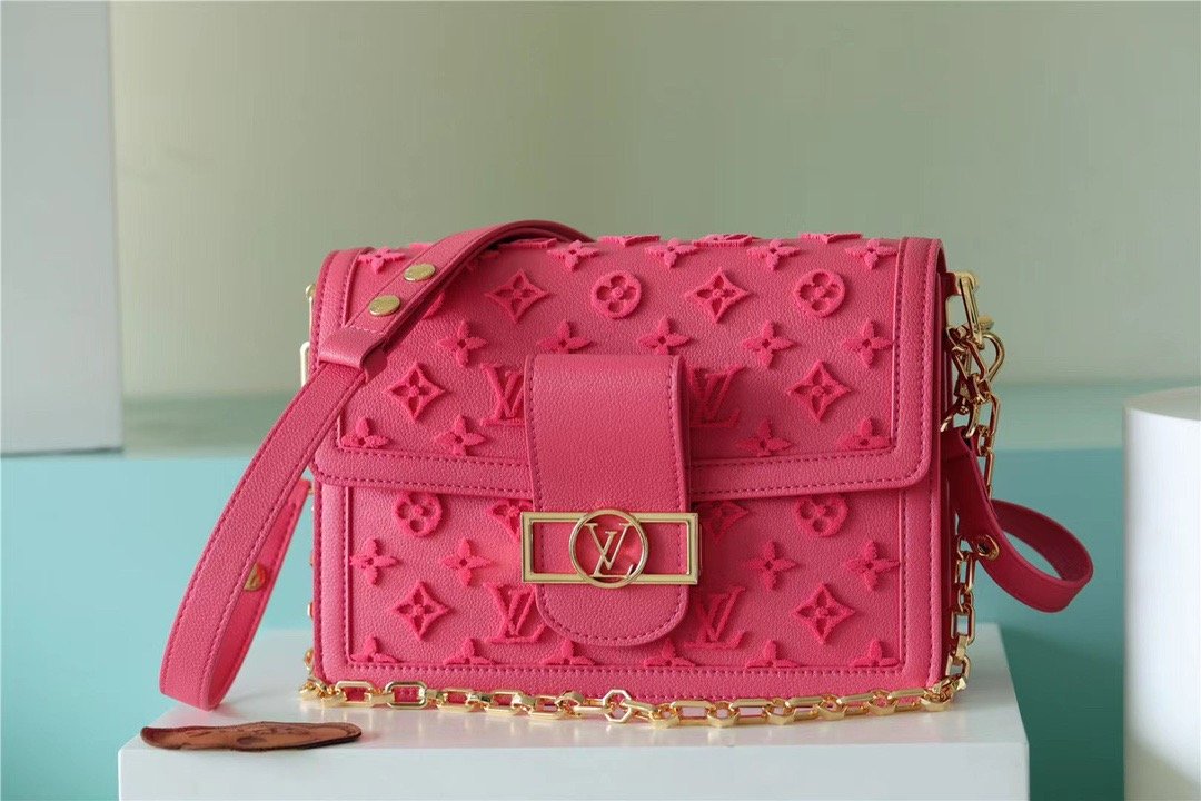 Top Quality Mini Dauphine Monogram Fluo Pink For Women,  Shoulder And Crossbody Bags 18.5cm/7.3in Top Quality M20747