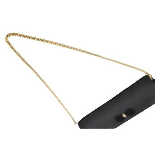 , one of a kind, Gucci, black silk & velvet over leather, two-way style- clutch or cross body bag with an Art Deco style & velvet bow