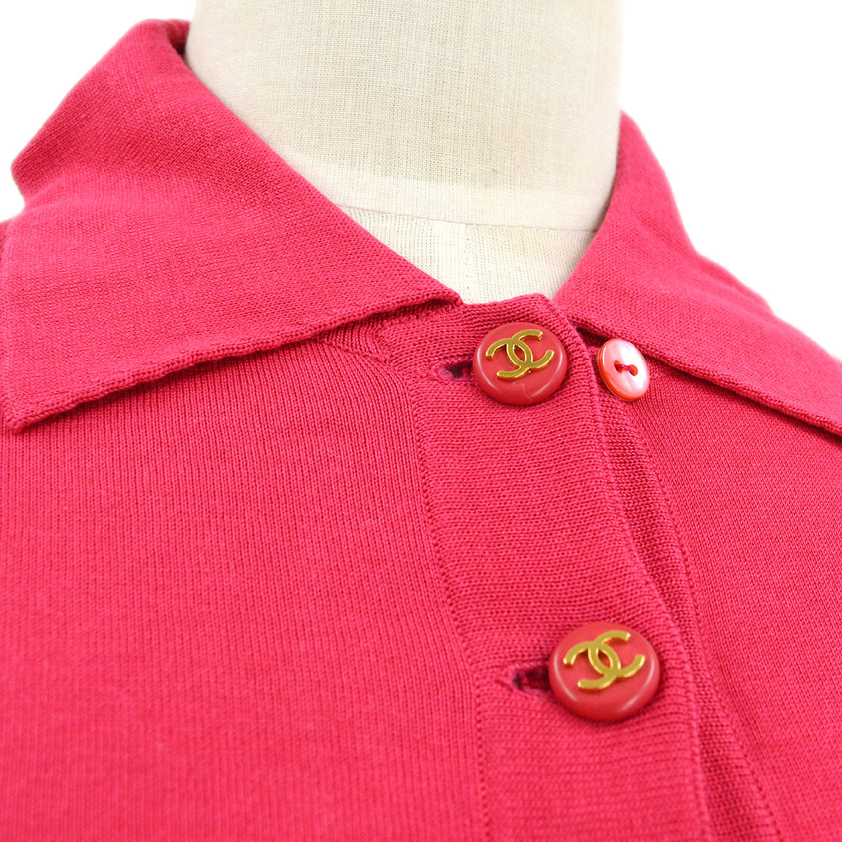 Chanel 1990s logo button polo shirt #38