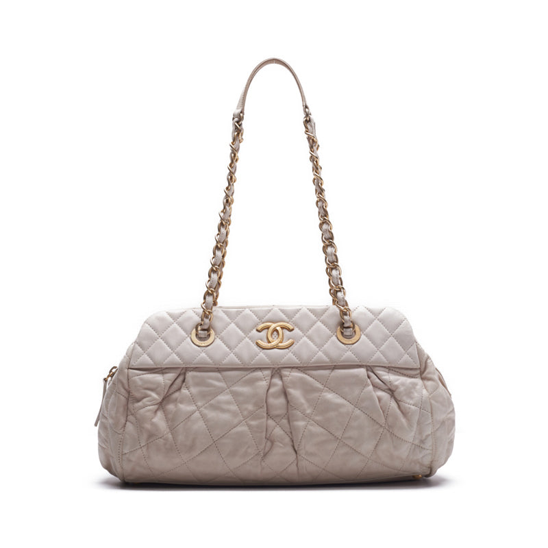 Chanel Coco Matrasse Double Chain Shoulder Spacle Leather Ivory  Shoulder Bag Mini Shoulder Bag  Bag Hybrid ? Delivery? Himalan Bookstore Online