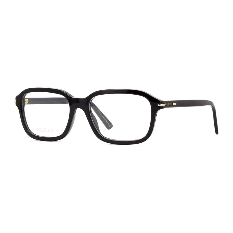 Gucci Eyeglasses Square Full Rim, Black Frame and Clear Demo Lenses Lens GG1446O001