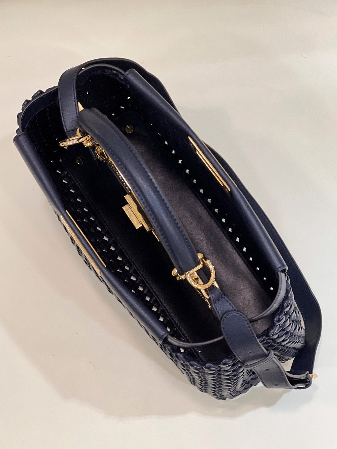 FI Mujer Top Quality Iconic Navy Blue Bag For Woman 33cm/13in