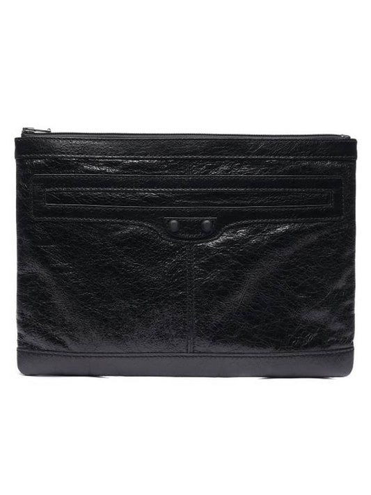 Luxury Balenciaga Trending 2025 Classic Clip Clutch Bag Black
