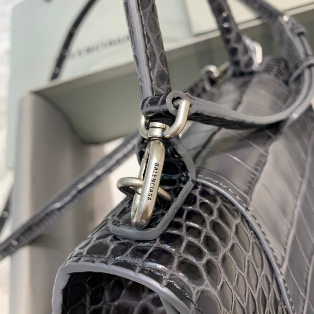 Top Quality Hourglass Small Handbag In Dark Grey, For Women,  Bags 9in/23cm 5935461LR6Y1309