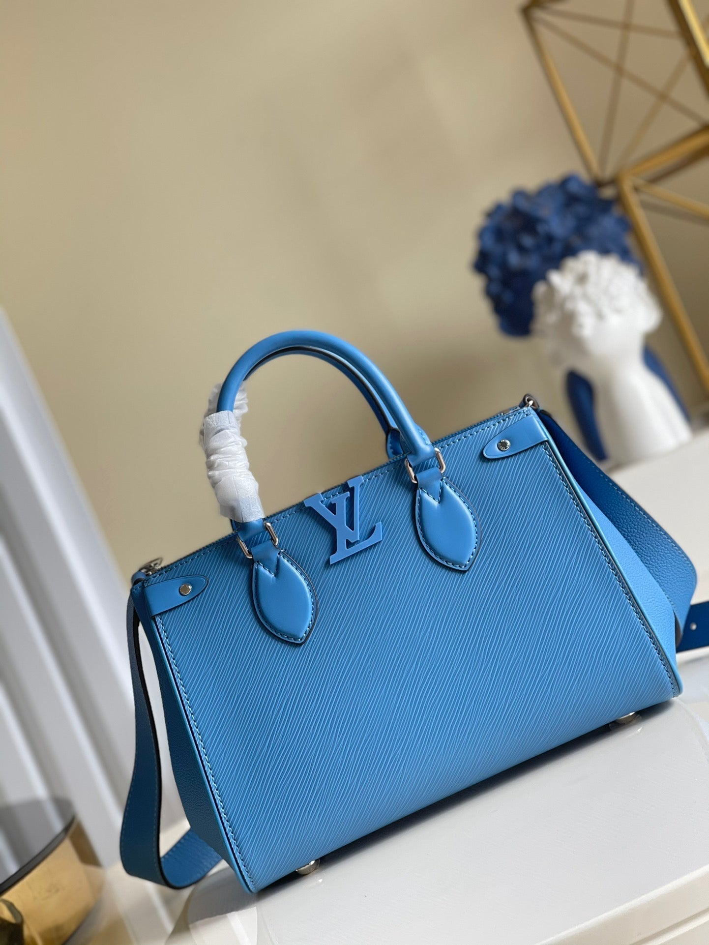 Top Quality Grenelle Tote PM Epi Blue For Women, Womens Handbags, Shoulder And Crossbody Bags 10.6in/27cm Top Quality
