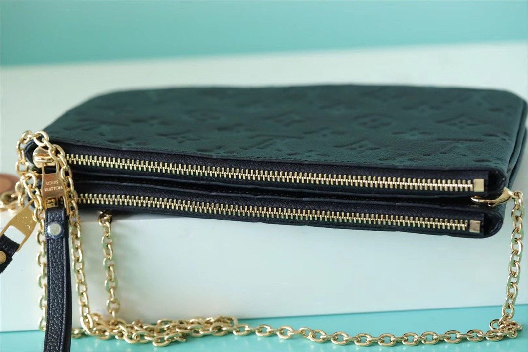 Top Quality Double Zip Pochette Monogram Empreinte Black For Women,  Shoulder and Crossbody Bags 7.9in/20cm Top Quality M68568