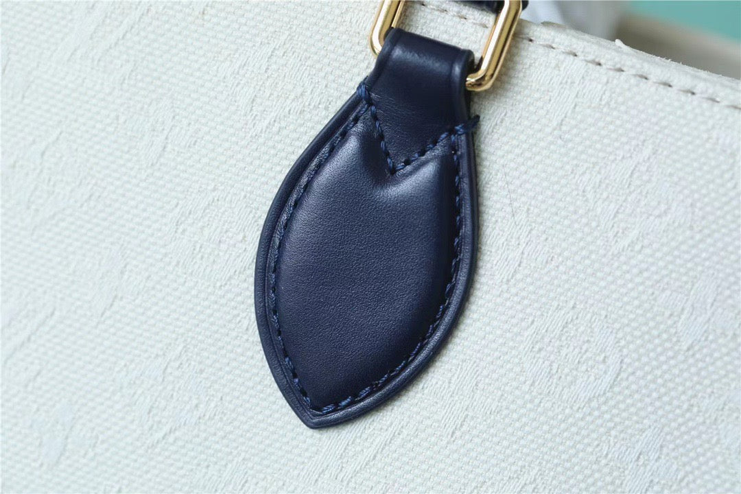 Top Quality Onthego MM Monogram Giant And Raffia White/ Black For Women,  Shoulder And Crossbody Bags 35cm/13.8in Top Quality 