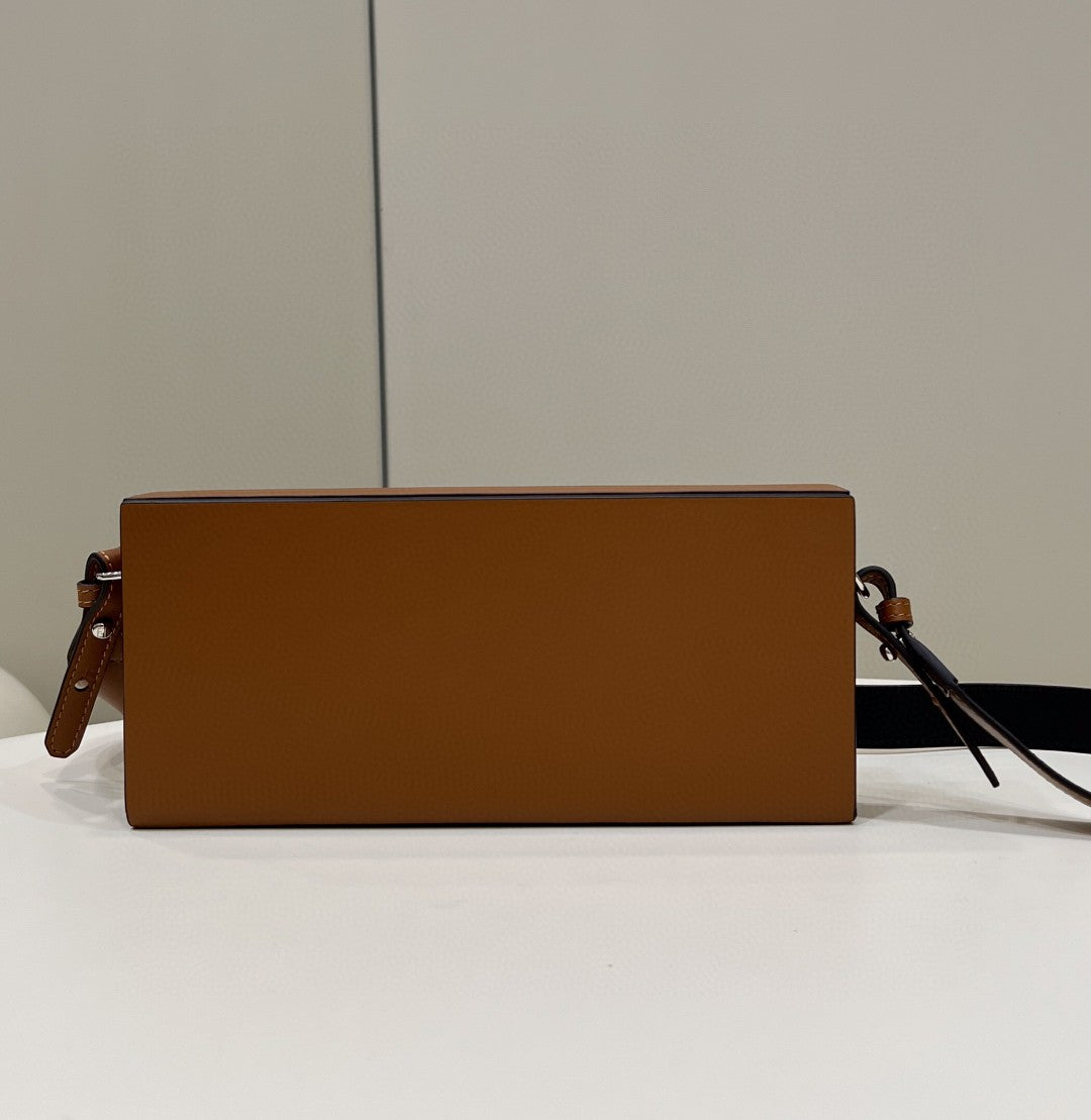 Top QualityTop Quality Horizontal Box Brown Bag For Woman 10.5cm/4in