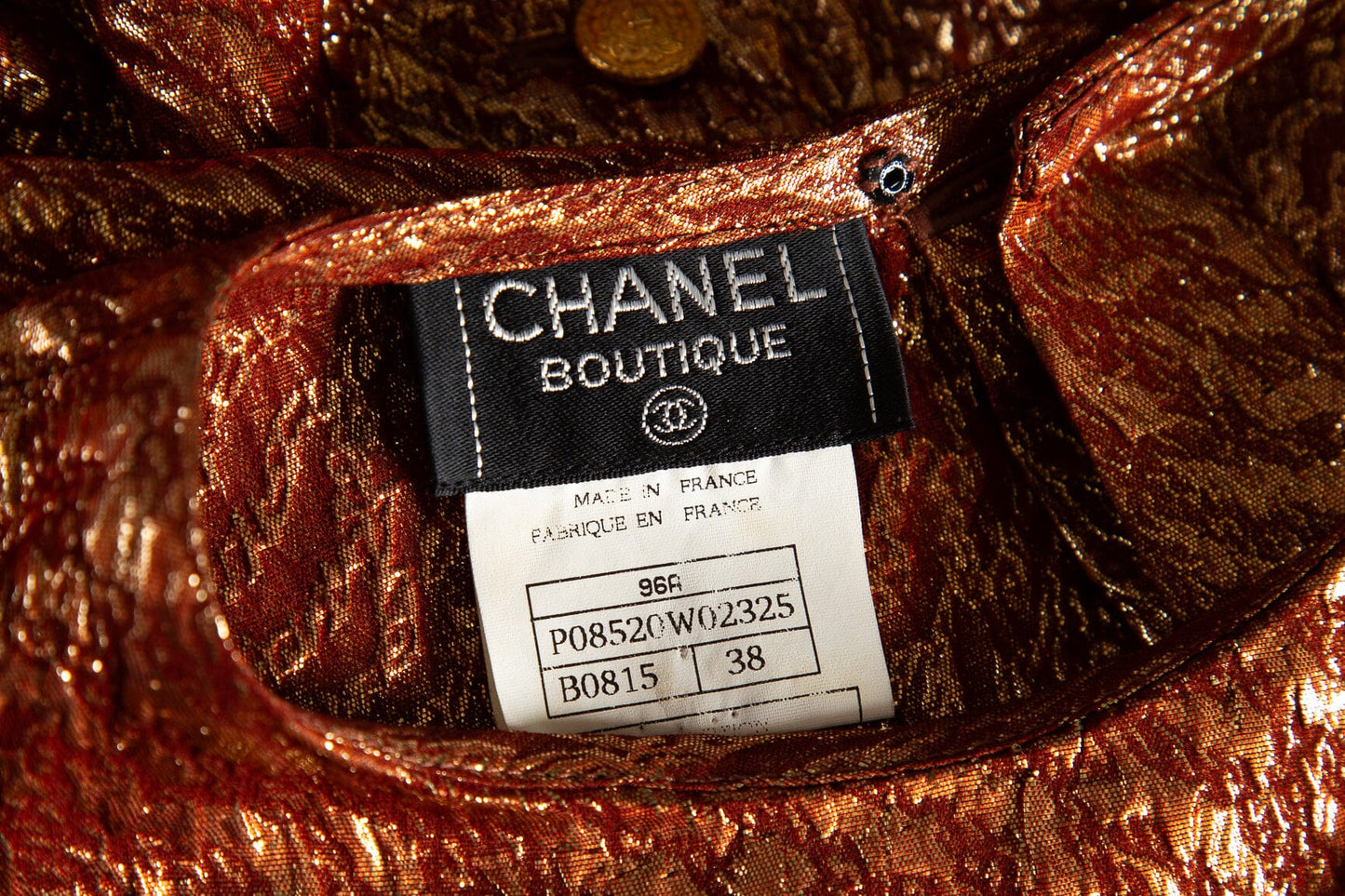 Chanel   1996 Red Shimmery Tank SZ 38