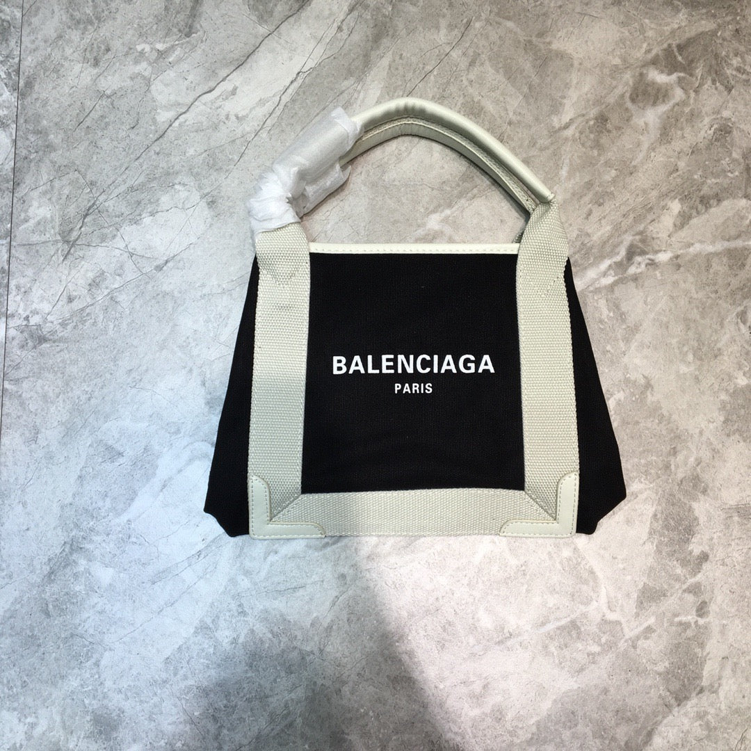 Top Quality Navy Small Cabas Tote Bag In White, For Women,  Bags 18.5in/47cm