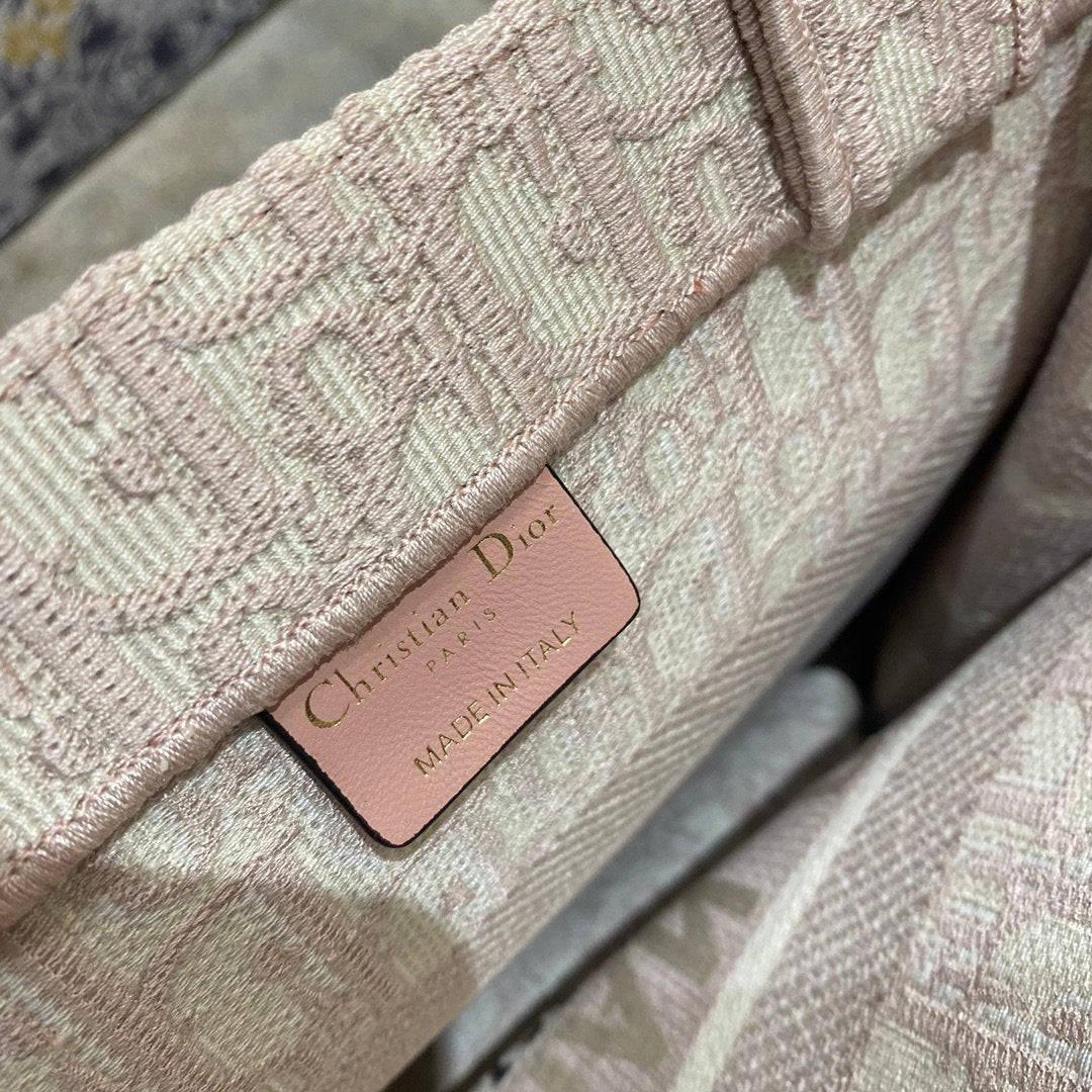 Top Quality MeTop Qualityum Book Tote Rose Des Vents Oblique Embroidery, Light Pink, For Women Women’s Handbags, 36cm CD M1296ZRIW_M912