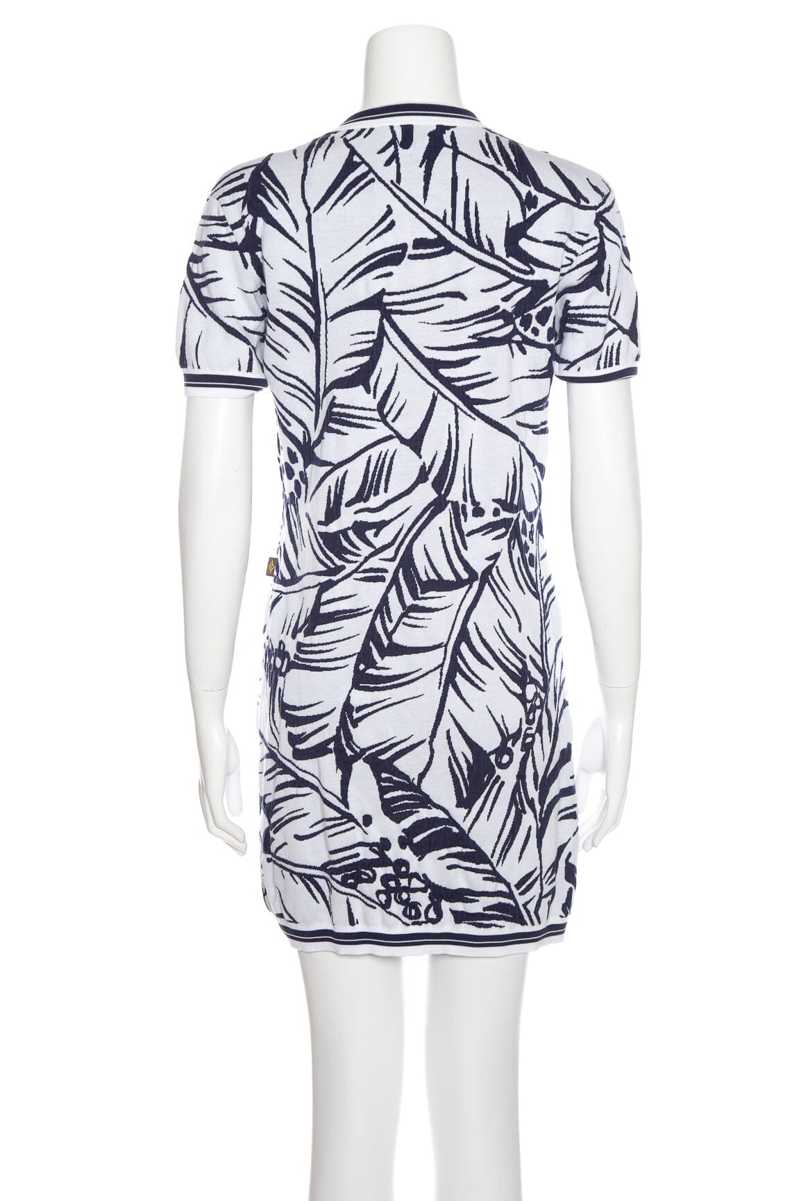 Louis Vuitton 2024 Blue and White Palm Print Mini Dress SZ M