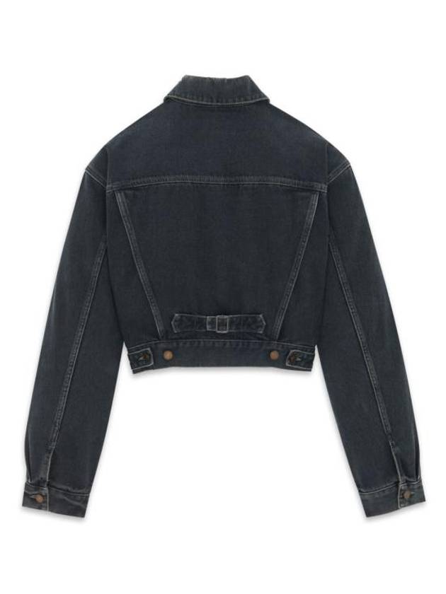 Luxury Saint Laurent Trending 2025 Neo 80s Denim Jacket Black