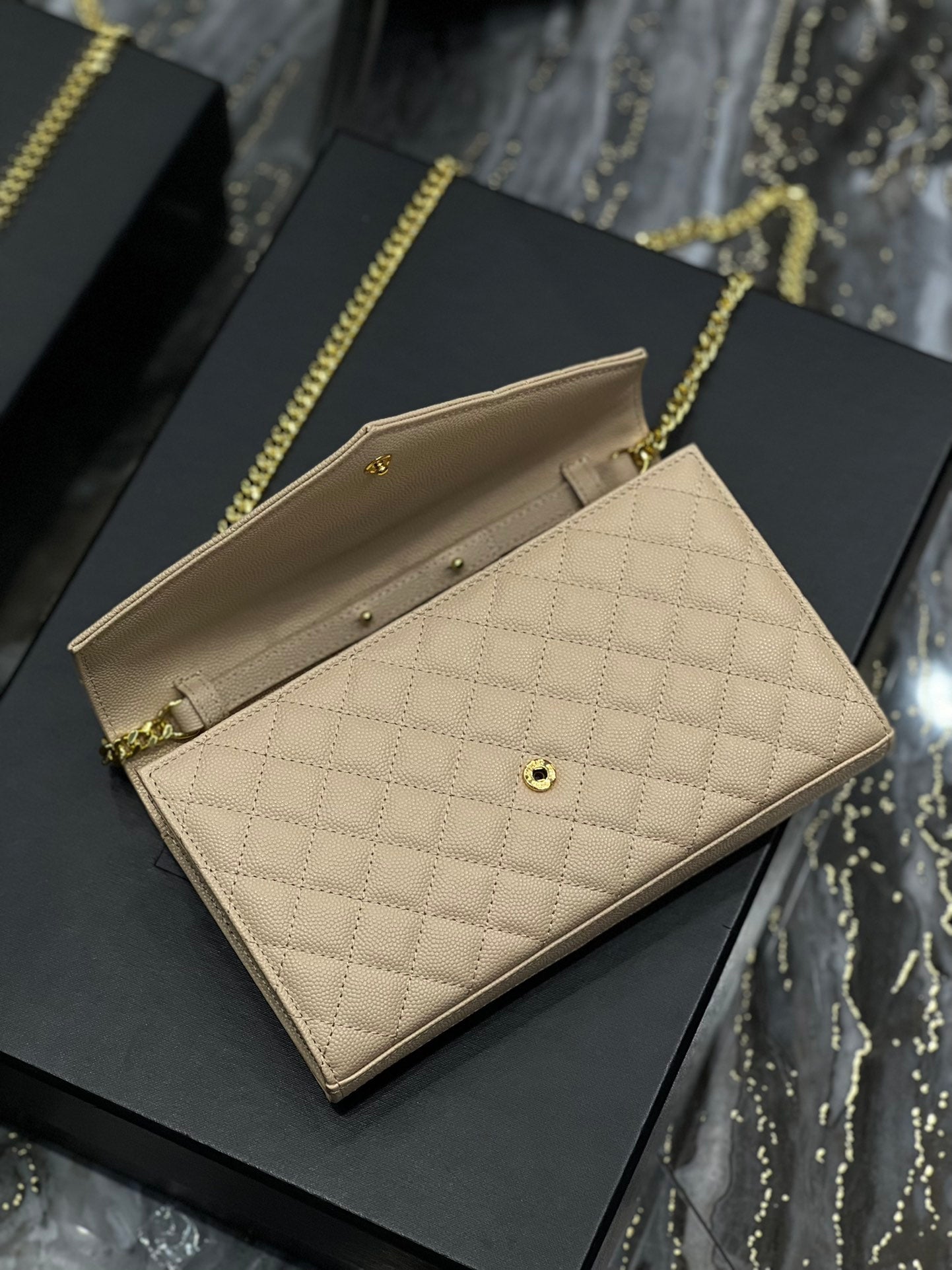 Top Quality Envelope Small Chain Bag Beige For Women, Women’s Bags 8.6in/22cm YSL
