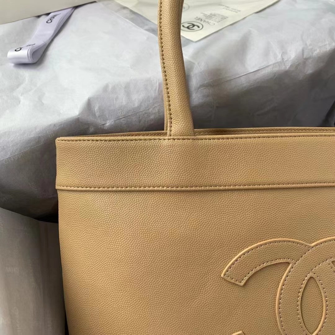 CHL CHLOpen Tote Caviar East West Beige For Women, Women’s Bags 14.5in/36.9cm