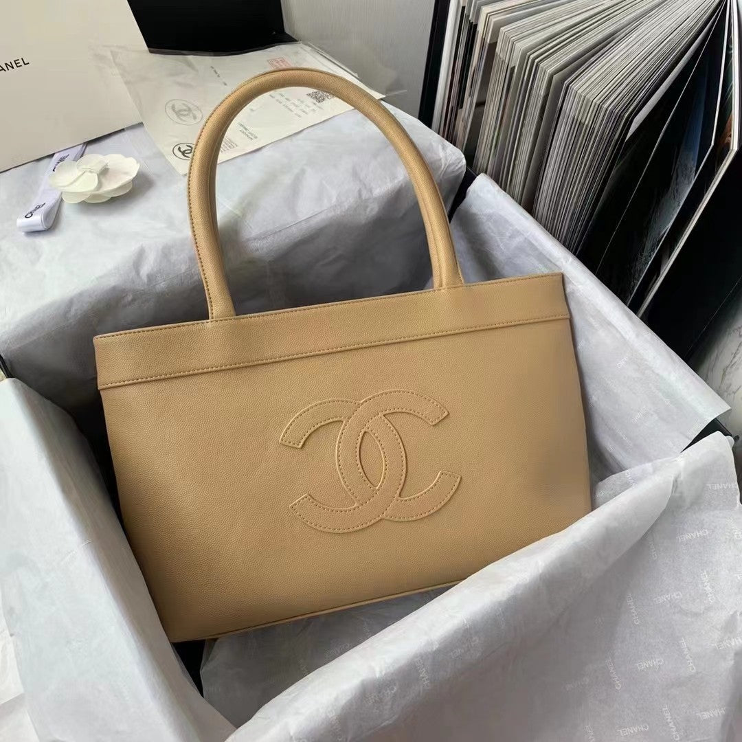 CHL CHLOpen Tote Caviar East West Beige For Women Bags 14.5in/36.9cm
