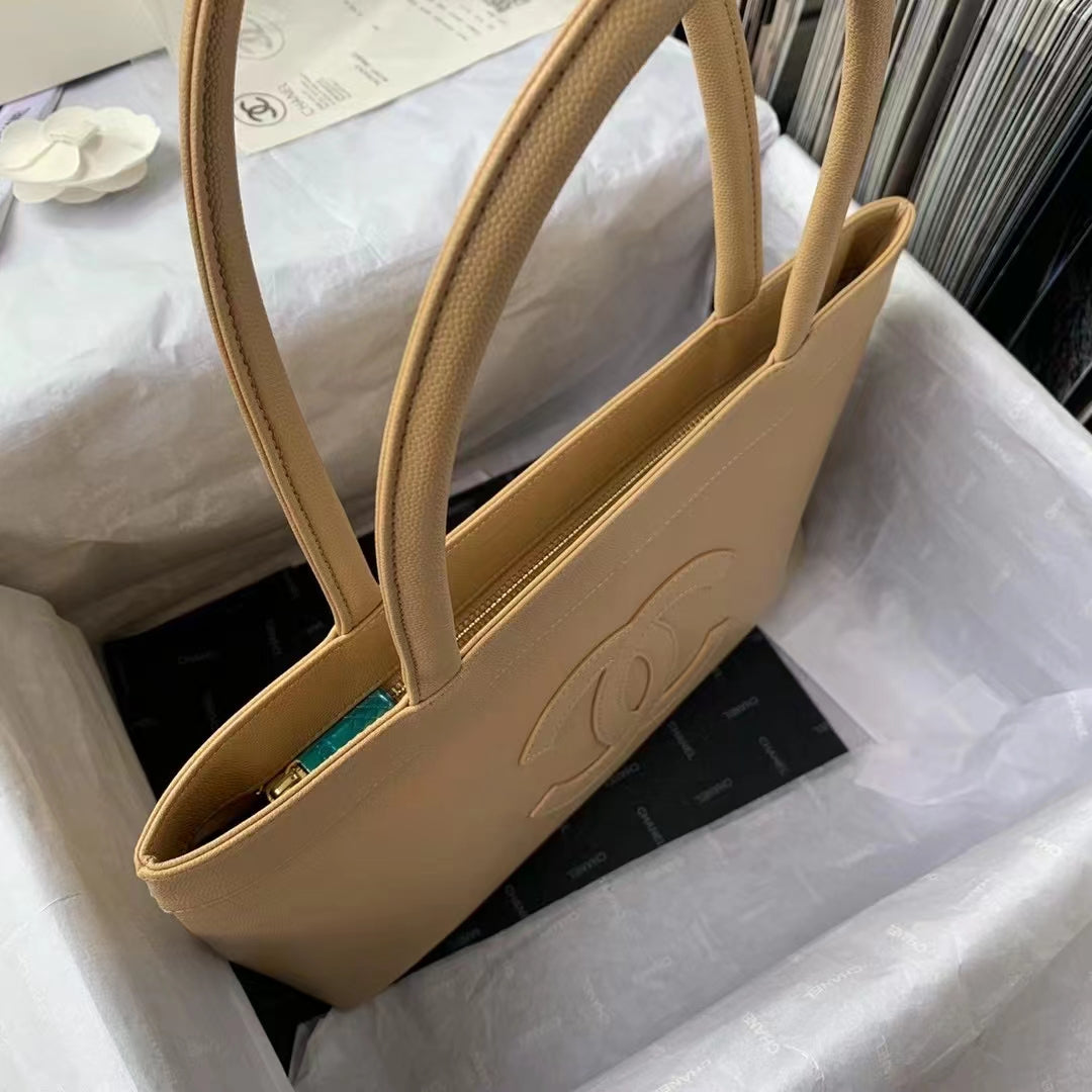 CHL CHLOpen Tote Caviar East West Beige For Women Bags 14.5in/36.9cm